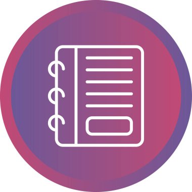 notepad simgesi, vektör illüstrasyonu basit tasarım