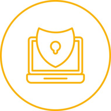 Antivirüs Yazılım Web simgesi vektör çizimi 