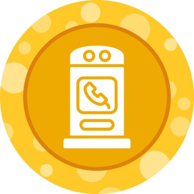 Telefon Booth simgesi, vektör illüstrasyonu  