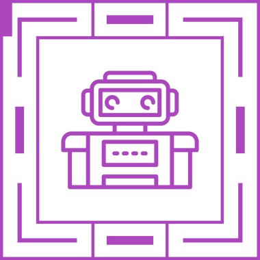 robot ağ simgesi, vektör illüstrasyonu