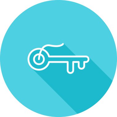 anahtar simgesi, basit vektör çizim 