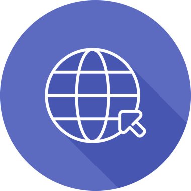 İnternet web simgesi, basit vektör illüstrasyonu