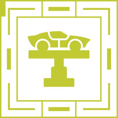 Araba Kaldırıcı simgesinin vektör illüstrasyonu         