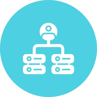 Sunucu simgesi, vektör illüstrasyonu basit tasarım