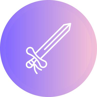 Kılıç. Web simgesi basit illüstrasyon