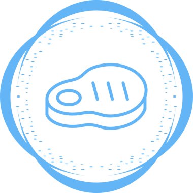 Biftek. Web simgesi basit illüstrasyon