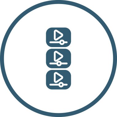  Video simgesinin vektör illüstrasyonu