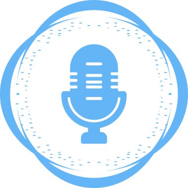 Mikrofon. Web simgesi basit illüstrasyon