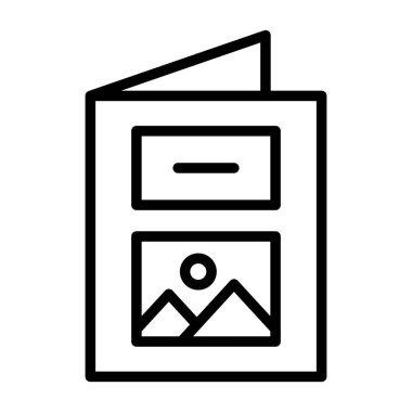 Broşür simgesi, vektör illüstrasyonu basit tasarım