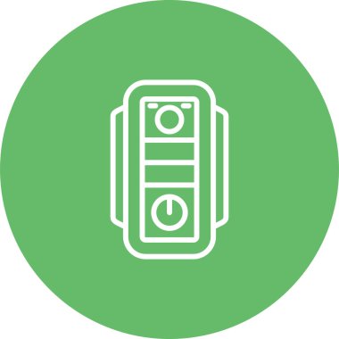 Masaüstü bilgisayar simgesi, vektör illüstrasyonu basit tasarım