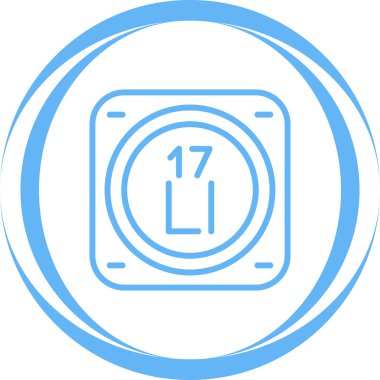 Klor kimyasal element simgesi vektör illüstrasyonu