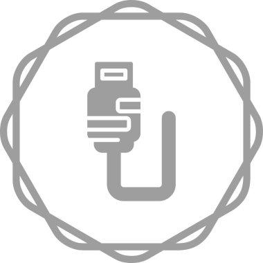 usb simgesi, vektör illüstrasyonu basit tasarım