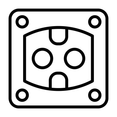 Soket simgesi tasarımı, vektör illüstrasyonu