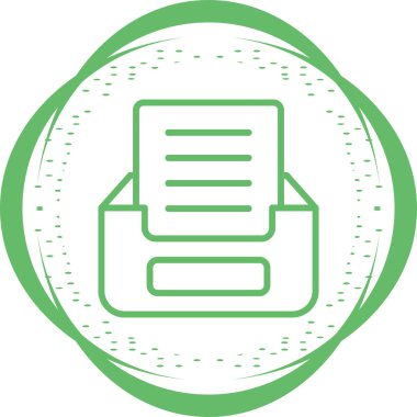 Dizin ikonu vektör illüstrasyonundaki belgeyi arşivle