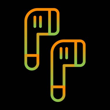 Kulaklıklar. Web simgesi basit illüstrasyon