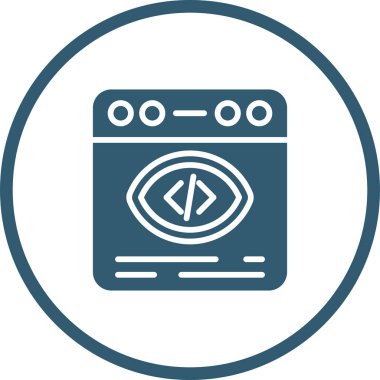 Tarayıcı simgesinin vektör illüstrasyonu