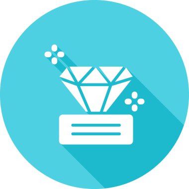 Elmas simgesi, vektör illüstrasyonu basit tasarım