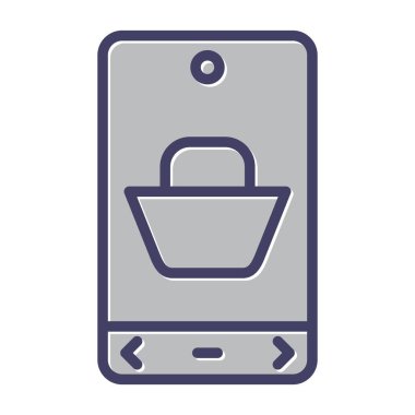 alışveriş simgesi vektör illüstrasyonu 