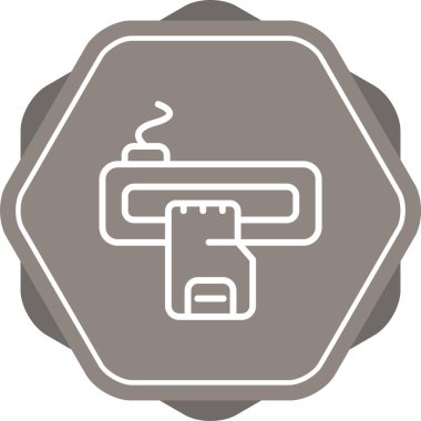 Kart Okuyucu simgesi, vektör illüstrasyonu basit tasarım