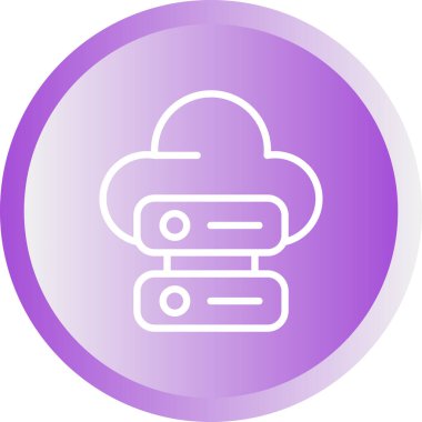 Web sunucu simgesi vektör illüstrasyonu