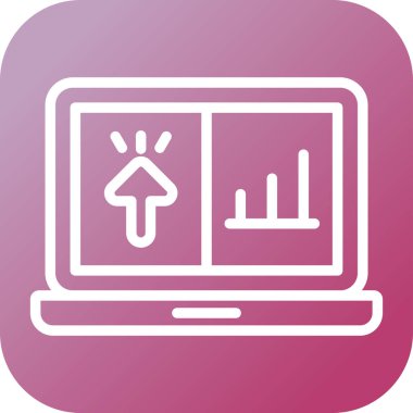 Tıklama Akımı Analiz simgesi vektör çizimi 