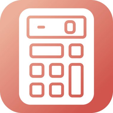 hesap makinesi web simgesi, vektör illüstrasyonu 