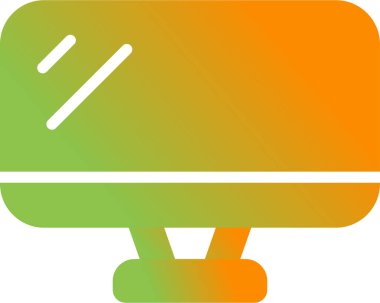 masaüstü monitörü web simgesi, vektör illüstrasyonu