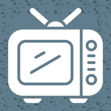 Televizyon. Web simgesi basit illüstrasyon 