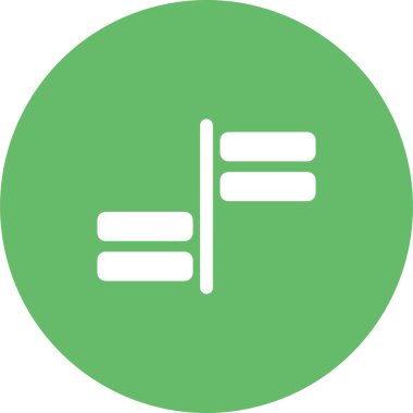 Yatay Hizalama Ağ ikonu vektör çizimi