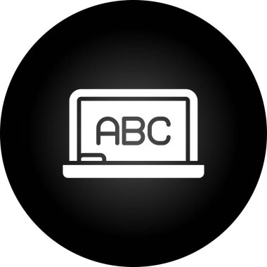 Whiteboard simgesinin vektör illüstrasyonu