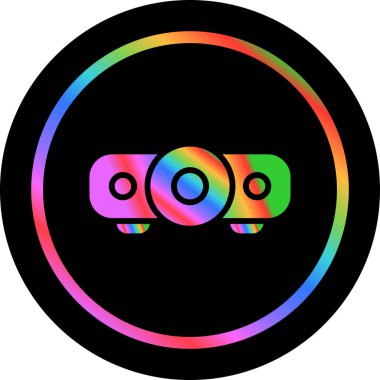 Web sitesi, Mobil, Sunum ve Logo Tasarımı için Projektör Simgesi. Vektör İllüstrasyonu
