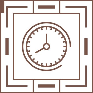 Saat web simgesi, basit vektör illüstrasyonu