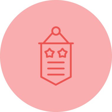 Banner simgesinin vektör illüstrasyonu