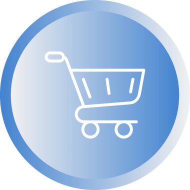 Alışveriş arabası simgesi, vektör illüstrasyonu 