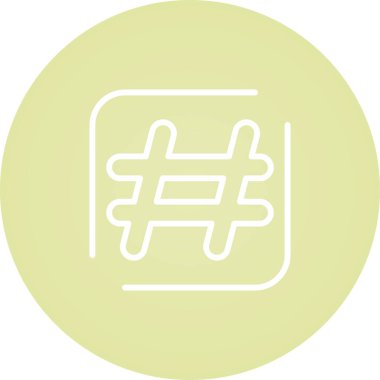 hashtag web simgesi, basit vektör illüstrasyonu