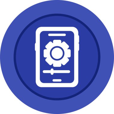akıllı telefon ayarları simgesi, vektör çizim