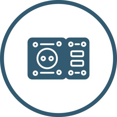 Soket simgesi tasarımı, vektör illüstrasyonu