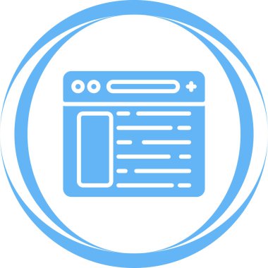 Tarayıcı simgesinin vektör illüstrasyonu
