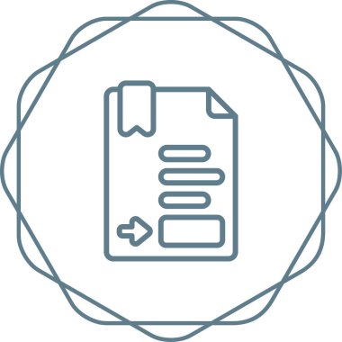 Satır simgesinin vektör illüstrasyonu