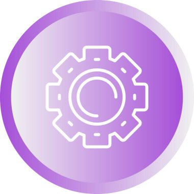 dişli ağ simgesi, basit vektör illüstrasyonu