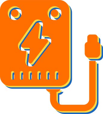 Taşınabilir şarj simgesinin vektör illüstrasyonu