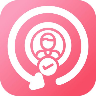  Müşteri Saklama Web simgesi basit illüstrasyon