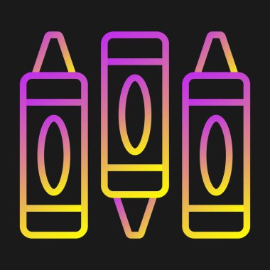 Pastel boya ikonu, vektör illüstrasyonu basit tasarım