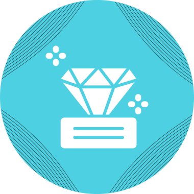 Elmas simgesi, vektör illüstrasyonu basit tasarım