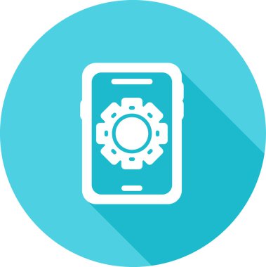 akıllı telefon simgesi, vektör illüstrasyonu basit tasarım