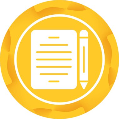 Kalem ve kağıt ağ simgesi, vektör illüstrasyonu 