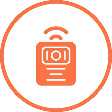 Video dahili iletişim izole edilmiş simgesi, düzenlenebilir felçli video kapı zili telefon vektör simgesi