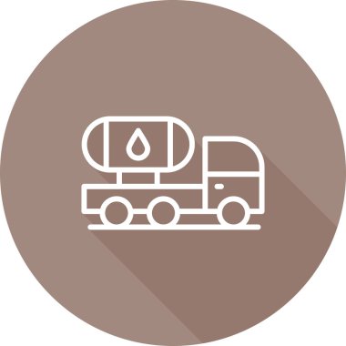Tanker Kamyonu ikon vektör illüstrasyonu 