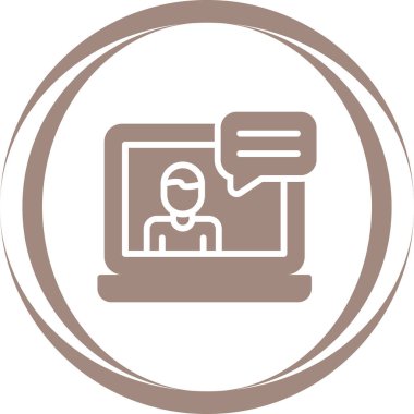 Web Konferansı Web Simgesi illüstrasyonu