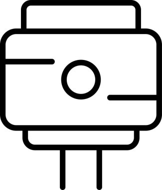 Magsafe simgesinin basit doğrusal resmi